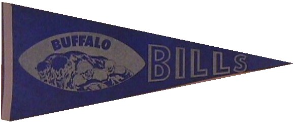 BUFFALO BILLS Pennant Vintage 60s Felt Mini NFL Football Old Logo Bills  Mafia